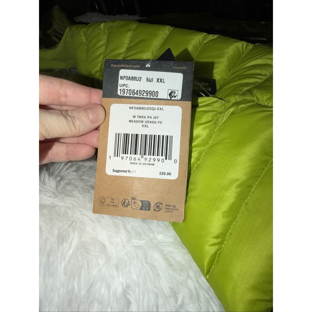 The North Face Men's Terra Peak Jacket Size‎ XXL Meadow Grass Forrest Olive New